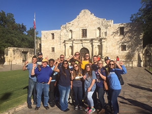 Communication students and faculty at Alamo for web