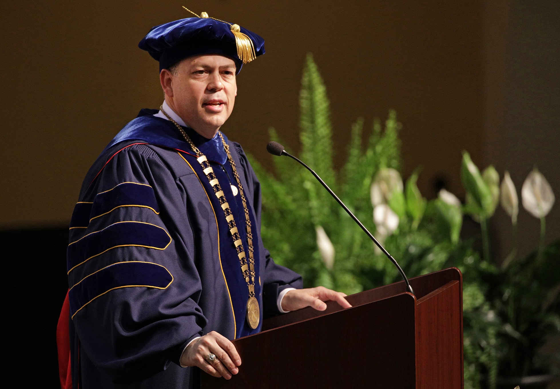 Dr. Hines speaks at Commencement