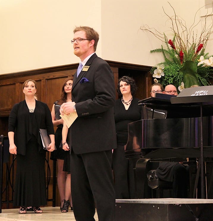 Dr. Rosborough addresses Choir Concert 2