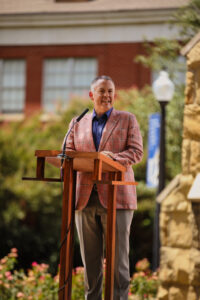 Dr. Cory Hines addressed the incoming students at Chime In.