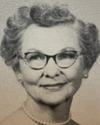 Vintage portrait of a smiling elderly woman with glasses at Howard Payne University. | HPU